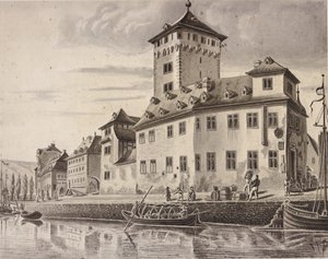 Castle - Rhine Front of the Electoral Castle of Boppard Around 1854 by Nikolaus Schlad